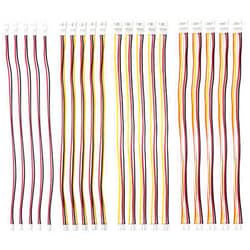 Cermant 20pcs PH2.0mm 2PIN 3PIN 4PIN 5PIN Double End Female and Male Connector Extension Cord Terminal Connector Electronic Wire Cable 200mm Compatible with JST XH