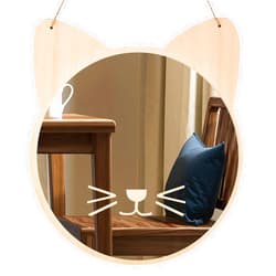iCAGY Plastic Kids Mirror for Wall - Kids Safety, Hanging, Acrylic, Non-Glass and Unbreakable - Cat Decoration Mirror for Kid's Playroom 10