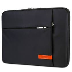 Lacdo Laptop Sleeve Case for 15 inch New MacBook Air M3 A3114 M2 A2941 2024-2023, 15 inch MacBook Pro A1990 A1707, Dell XPS 15 Plus Computer Bag with Accessory Pocket, Water-Resistant, Black