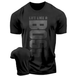 Gymish Lifestyle Lift Like a Boss Workout Shirts for Men, Gym Workout T-Shirt
