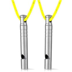 TISUR Titanium Emergency Whistle,120db Safety Whistle with Lanyard,Outdoor Survival Small Whistle for Life Saving,Hiking,Pets Training,Coach Sports