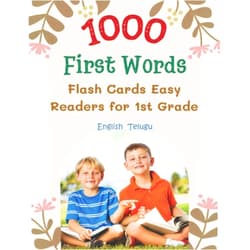 Lina Kauffman 1000 First Words Flash Cards Easy Readers for 1st Grade English Telugu: I can read books my first box set of full sight word list with pictures and ... kids easy. (Sight Word Workbook Made Easy)