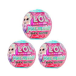 L.O.L. Surprise! LOL Surprise Mermaids Baby Sisters 3 Pack with Color Change Tail, 8 Dolls to Collect, Fashion Accessories, Great Gift for Kids Ages 4+