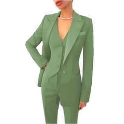 TOPGH Women's 3 Pieces Pants Suit Office Lady Suit Blazer Vest Pants Business Suit Casual for Women Tuxedo Suits Set