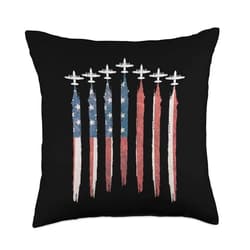 The Salty Veteran C-130 Hercules Gunship Military Aircraft American Flag C130 Throw Pillow