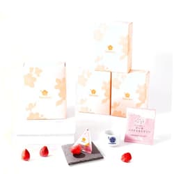 Sakuraco Japanese White Chocolate Fruit - Strawberry: 4 Box Set (24cs)
