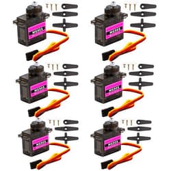 CenryKay MG90S Servo 9G Micro Servo Motor，6PCS MG90S Metal Geared Servo Motor for Arduino Raspberry Pi