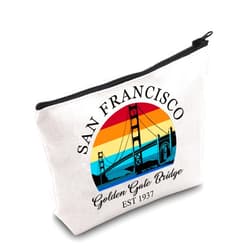 TSOTMO Golden Gate Bridge Zipper Cosmetic Bag San Francisco Gift Bridge Gift San Francisco Travel Accessories Bag For Traveler (San Francisco)
