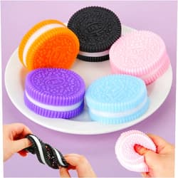 JYXT 5 Pcs Squeeze Toys, Cute Cookie Squishies Fidget Toys for Sensory Stress and Anxiety Relaxing Ultra-Soft Cookies for Kids Adults Birthday Gifts Party