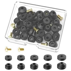 Ullnosoo Faucet Washers, 58 Pack Flat and Beveled Washers Rubber Assortment Kit Replacements with Brass Bibb Screws Ullnosoo for Repairing Faucet Leak