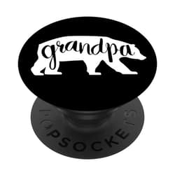 Culture of Pop Grandpa Bear for Grandfather Papa Pops Trendy Fun Design PopSockets Grip and Stand for Phones and Tablets
