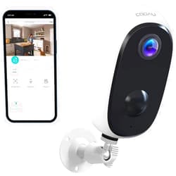 COOAU Security Camera Outdoor, COOAU Wireless Rechargeable Battery Powered Home Cameras, 1080P WiFi Indoor Surveillance Camera with Night Vision, 2-Way Audio, IP65 Waterproof, Encrypted SD/Cloud Storage