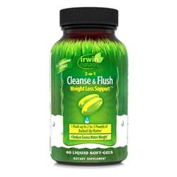 Irwin Naturals 2-in-1 Cleanse & Flush Weight Loss Support - 60 Liquid Soft-Gels - Flushes Digestive Tract & Reduces Bloating - 30 Total Servings