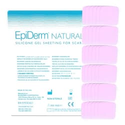 Epi-Derm Epi-Tab Squares Silicone Scar Sheets – Professional-Grade, Washable & Reusable Silicone Patches for Small Hypertrophic & Keloid Scars from Trauma, Liposuction & More - Clear, 30-Pack
