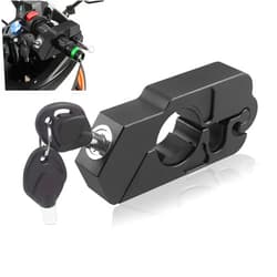 BAIONE Motorcycle Grip Lock Handlebar Throttle Security Lock Anti-Theft Scooters fit for ATV Motorcycles Dirt Street Bike (Black)