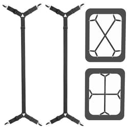 ACEDÉCOR Sheet Straps, Fitted Sheet Clips Under Mattress Keeping Sheets in Place, Bed Sheet Holders Straps for Twin, Full, Queen, King(Black)