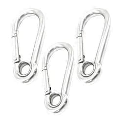 Bytiyar Stainless Steel Heavy Duty Carabiner Clips with Round Hole Snap Hook Quick Links Chain Accessories Tool