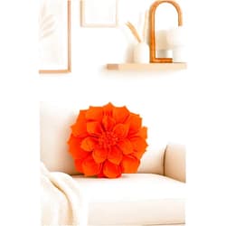 Fennco Styles Handmade 3D Heart-Shaped Petals Flower Decorative Filled Throw Pillow 13