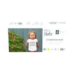 Eco by Naty Baby Diapers - Plant-Based Eco-Friendly Diapers, Great for Baby Sensitive Skin and Helps Prevent Leaking (Size 4, 88 Count) Size 4 (88 Count)
