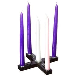 Cathedral Art Joy Faith Hope Peace (Abbey & CA Gift) Wood Cross Advent Candleholder Wreath