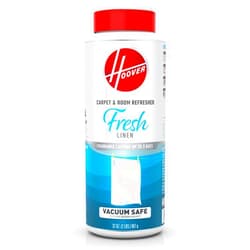 Hoover Carpet and Room Refresher, 32 oz, Carpet Powder, Odor Remover, Fresh Linen Scent, Vacuum Cleaner Safe, For Use on Carpets, Rugs, Couches and More, For Home Use
