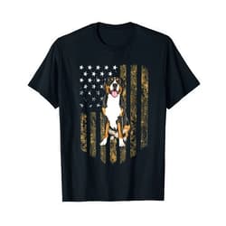 Greater Swiss Mountain Dogs Owner Gift Camo American Flag Greater Swiss Mountain Dog 4th Of July T-Shirt