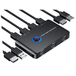 Generic KVM Switch, Giimake KVM Switch HDMI,USB KVM Switch for 2 Computers Sharing One HD Monitor and Keyboard Mouse