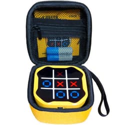 Amiumuca Case Compatible with GiiKER Tic Tac Toe Bolt Game，3-in-1 Handheld Puzzle Game Console, Portable Educational and Memory Games Storage Box for Kids and Adults (Case Only)