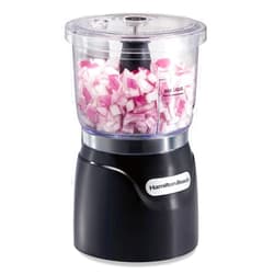 Hamilton Beach Electric Vegetable Chopper & Mini Food Processor, 3-Cup, 350 Watts, for Dicing, Mincing, and Puree, Black (72850)