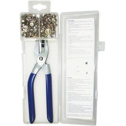 Seasense Fastener Snap Kit 73 Piece with Tool, Silver/Blue (SS-SMS-5001554)