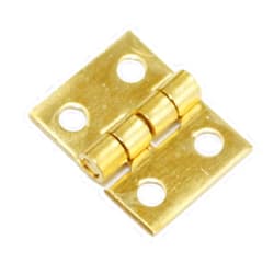 ViaGasaFamido 20Pcs Mini Butt Hinge Brass Hinges Small Decorative Jewelry Box Wood Box Hinges Parts Cabinet Drawer Butt Hinges with Screws (Gold)