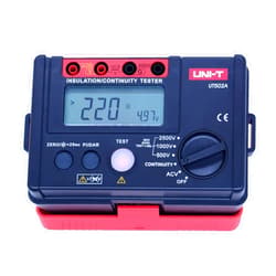 UNI-T 2500V Digital Insulation Resistance Meter Tester Megohmmeter Highly Voltmeter Continuity Tester w/LCD Backlight UT502A