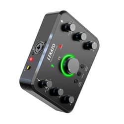 LEKATO Bluetooth Audio Mixer, Rechargeable USB Audio Interface with XLR Mic, Hi-Z Line, Individual Control, 24bit/96kHz, 48V Phantom Power, PC Mixer for Gaming Vocal Streaming Podcast Recording