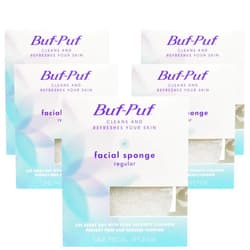Nexcare Buf-Puf by 3M Facial Sponge Regular, 5 Pack
