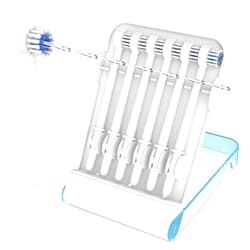 Oralphi Replacement Tips for Waterpik Water Flosser (6 Brush Head Tips & Storage Case Bundle)