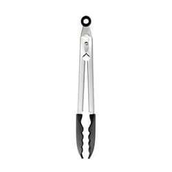 KitchenAid Silicone Tipped Stainless Steel Tongs, Black, 9 Inch