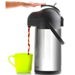 CRESIMO 74Oz Airpot Thermal Coffee Carafe - Insulated Stainless Steel Coffee Dispenser with Pump - Thermal Beverage Dispenser - Thermos for Keeping Coffee & Tea Hot For 12 Hours - Cresimo