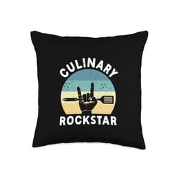 Culinary Rockstar Chef Cook Apparel Culinary Rockstar Chef Cook Culinary Lover Throw Pillow