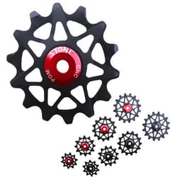 DJC Components DJC Stone Bearing Bike Pulley Wheel Derailleur Pulley 7 8 9 10 11 12 Speed Narrow Wide Tooth Guide Roller 10t 12t 14t 16t MTB Road Bike Derailleur Over Sized Pulley Wheel
