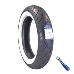 Metzeler ME 888 Marathon Ultra White Wall MT90B16 Front Cruiser and Custom Motorcycle Tire with Keychain (White Wall) - Design for long riding adventures on your cruisers & tourers motorcycles