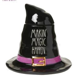 Hidd_ntr_asur_s Making Magic Happen Halloween Witch Hat Shaped pottery Canister Jar
