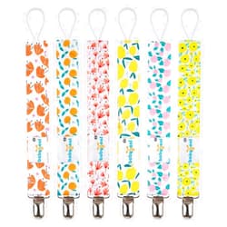 Babygoal Girl Pacifier Clips, 6 Pack Pacifier Holder for Boys and Girls Fits Most Pacifier Styles & Baby Teething Toys and Baby Gift 6MP05