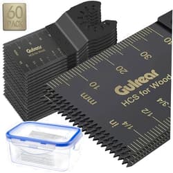 Gulrear 60 Pcs Universal Oscillating Tool Oscillating Saw Blades,Oscillating Multitool Blades,Multi Tool Blades Fit Fein Multimaster Porter Cable Bosch Ryobi Dewalt Milwaukee Rockwell Oscillating Tool Blades