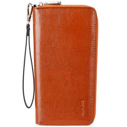 BOSTANTEN Leather Wallets for Women RFID Blocking Zip Around Credit Card Holder Phone Wristlet Clutch