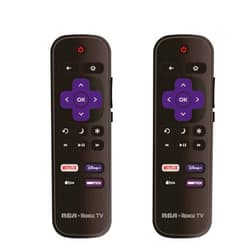 ULTRA PARTS 2 Pack - OEM Replacement Remote Control fit for All RCA Roku TV Smart TVs【Only Works with RCA Roku TV, Not for Roku Stick and Roku Box】 (Netflix/Disney Plus/Apple TV+ / HBO Max)