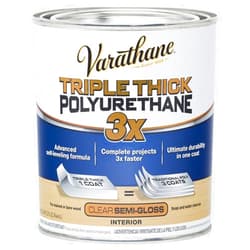 Varathane 284472 Triple Thick Polyurethane Wood Finish, Semi-Gloss, Quart