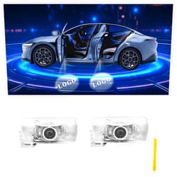 LOWEEY Car Door Lights Logo Projector Puddle Lights Compatible with LS ES is LX RX GS GX RC UX Accessories, No Fade 4K-HD Car Welcome Lights(2 Pack, Dual Plug)