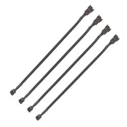 BUYMINERS.CA PWM Fan Extension Cable - 10.5 inch PC Fan Extension Cable, Durable, Black Braided Nylon Case Fan Extension Cable (4 Pack)