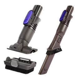 QINAN Upgraded Removable two-in-one Tool Brush for D-Shaped Vacuum Replacement Parts Compatible with Shark Pet Cordless Stick IX141 IZ462H IZ483H IZ363HT IZ361H IZ163H IZ362H Crevice Tool Brush Attachments