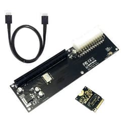 xiwai Oculink SFF-8611 Data Cable, PCI-E 3.0 Card - PCI Express M.2 M-Key to SFF-8612 Host Adapter for GPD Win Max2 External Graphics Card & SSD